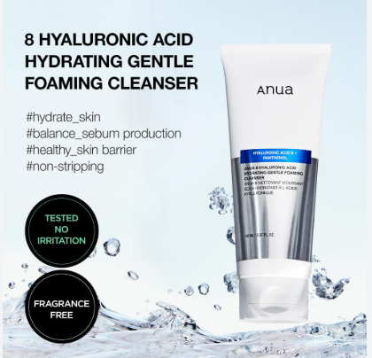 Anua – 8 Hyaluronic Acid Hydrating Gentle Foaming Cleanser 150 ml