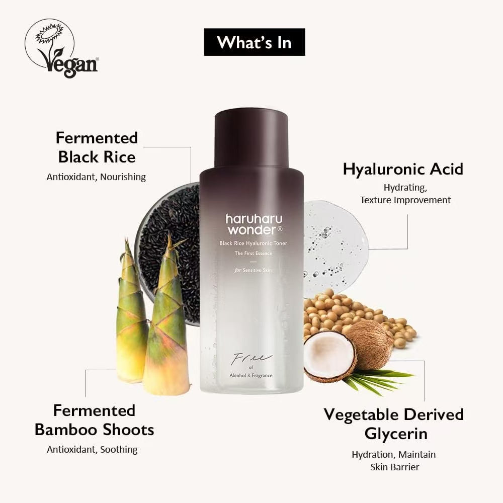 Set Skincare Delicato Haruharu Wonder – Pulizia Profonda e Idratazione con Riso Nero