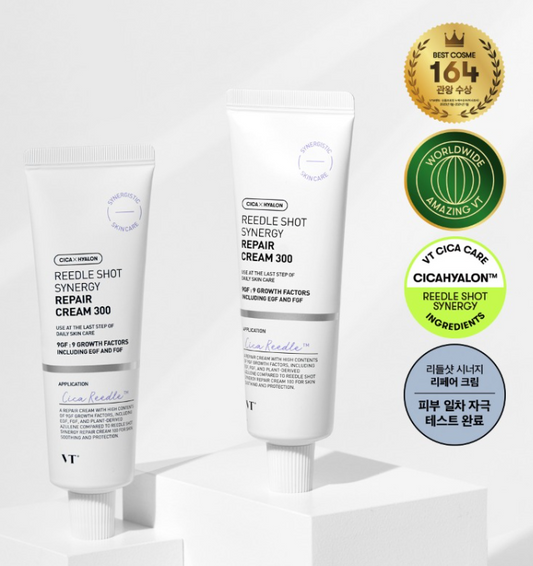 VT Cosmetics - 300 Reedle Shot Synergy Repair Cream - 50ml Crema riparatrice per pelli sensibili