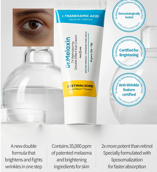 crema occhi per occhiaia DR. MELAXIN  TX Retinalsome Double Effect Eye Cream – 40g