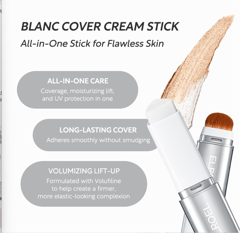 Color-Changing Collagen Foundation Stick ELROEL Blanc Cover Stick V   medium