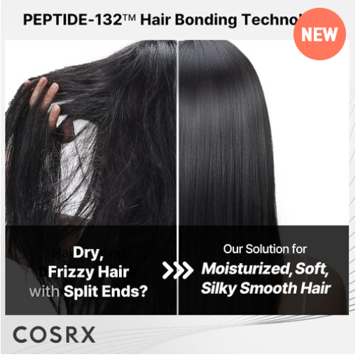 Siero-olio riparatore per capelli danneggiati  COSRX PEPTIDE-132 Bonding Oil Serum 28ml