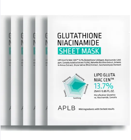 Maschera Idratante e Illuminante in Tessuto con Glutatione e Niacinamide (25ml) APLB