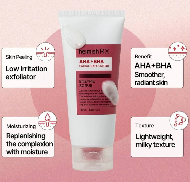 Esfoliante  Heimish RX AHA BHA Enzyme Scrub 130ml