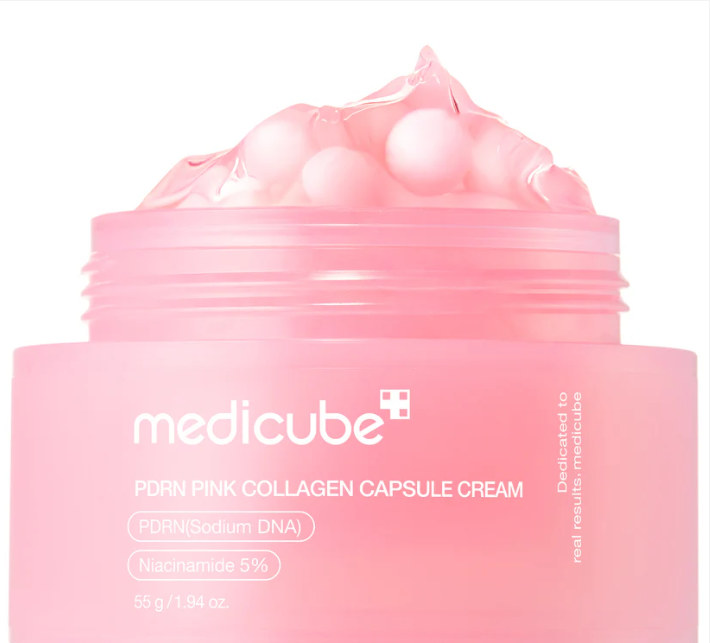 Medicube PDRN Pink Collagen Capsule Cream 55g – Crema Viso con PDRN al Salmone e Collagene