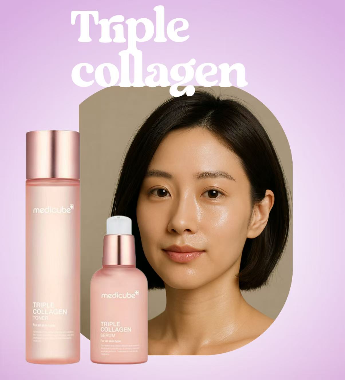 Medicube Set Glow Collagene – Tonico + Siero Idratante con Triplo Collagene