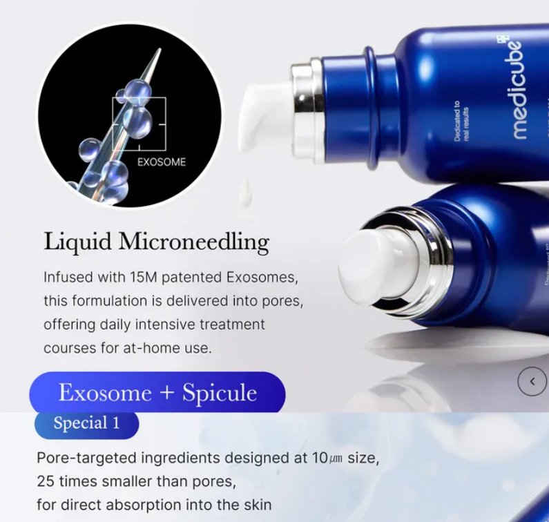 Siero concentrato per  pori dilatati con tecnologia Exosome.Medicube Exosome Shot Pore Ampoule 25000 13ml