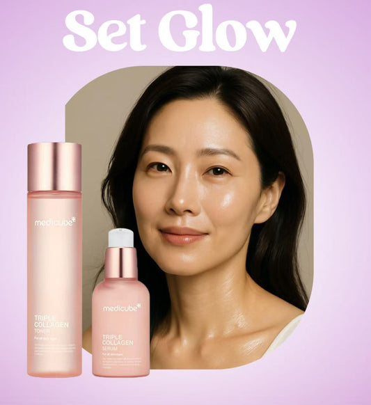 Medicube Set Glow Collagene – Tonico + Siero Idratante con Triplo Collagene