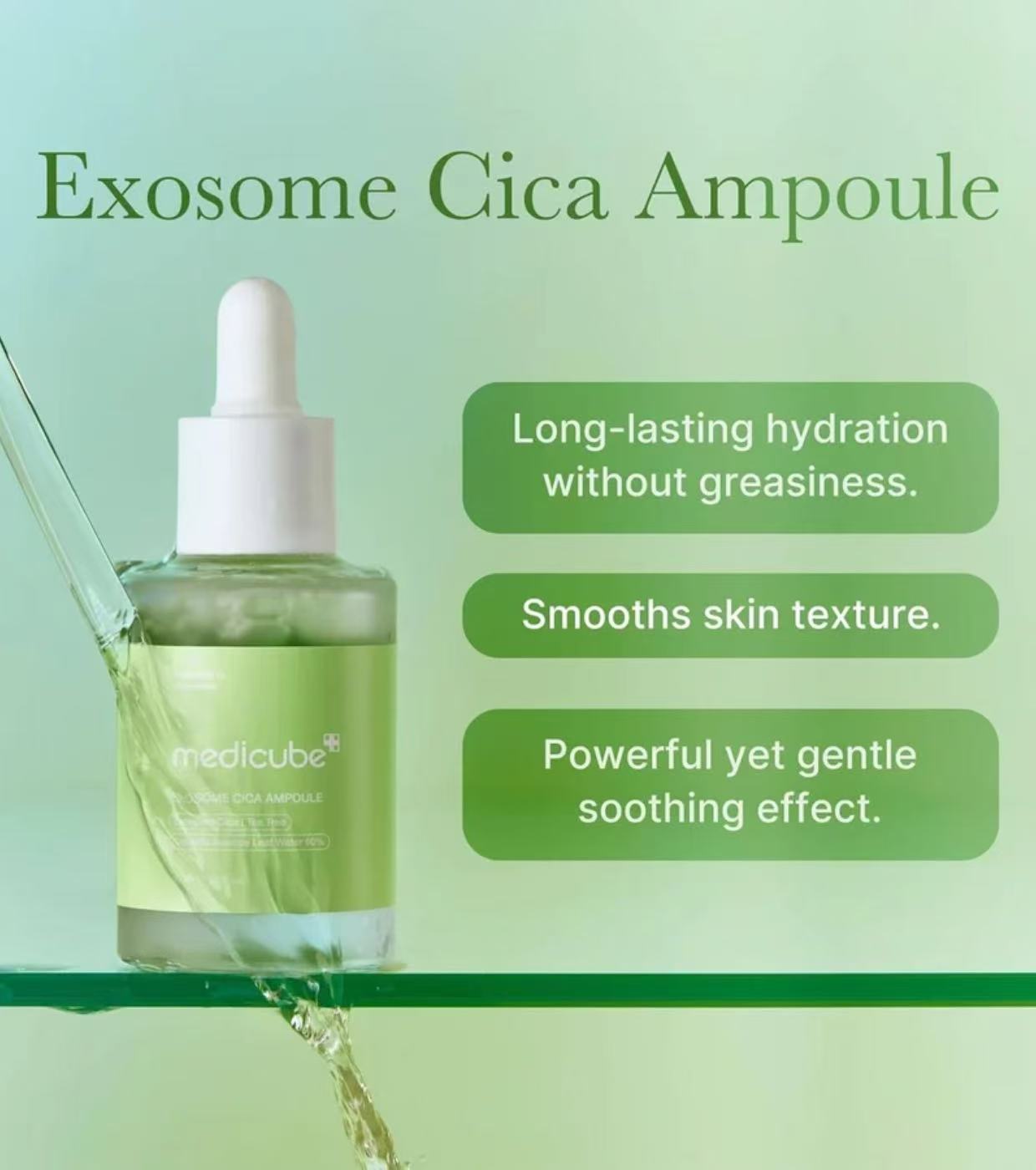 Per pelle sensibile · arrossata · problematica  MEDICUBE – Exosome CICA Set