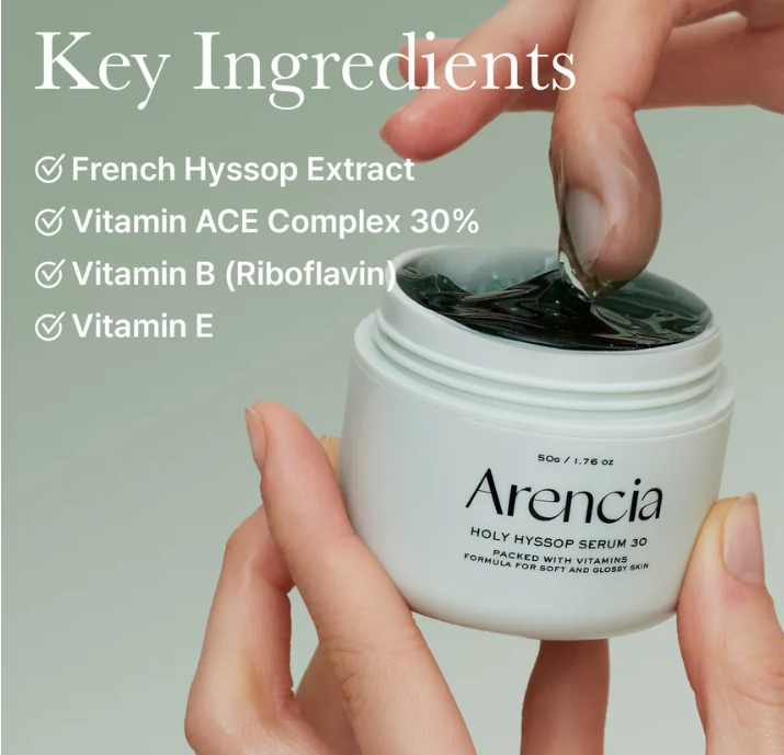 Siero Texture Liscia & Luminosità ARENCIA Holy Hyssop Serum 30 50g