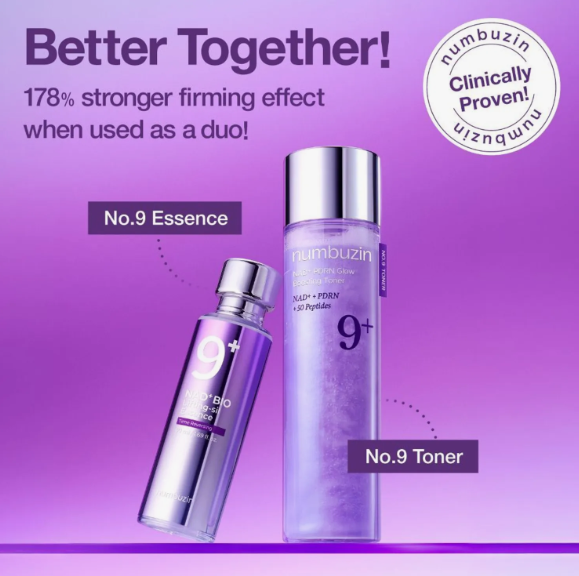 (VALORE 65.65E) SET  Numbuzin No.9 NAD+  Illuminante & Rassodante (Tonico 150ml + Essence 50ml)