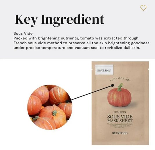 Maschera in Tessuto Sous Vide Idratazione Profonda SKINFOOD (Copia)