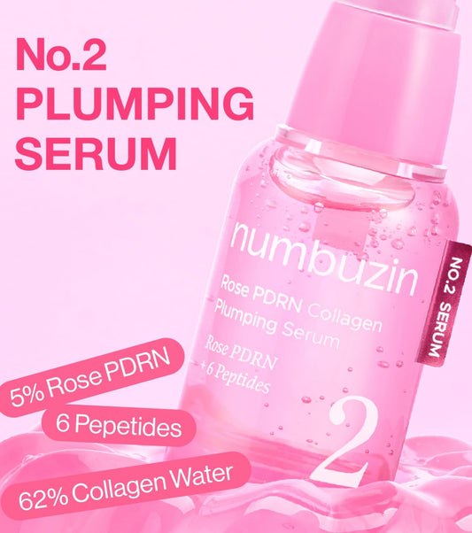 Siero Effetto rimpolpante e pelle luminosa No.2 – Rose PDRN Collagen Plumping Serum 30ml